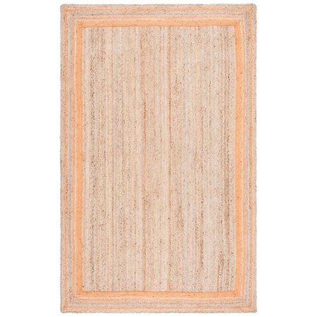 Safavieh 8 x 10 ft. Natural Fiber Global Rectangle Rug, Orange & Natural Color NF109P-8